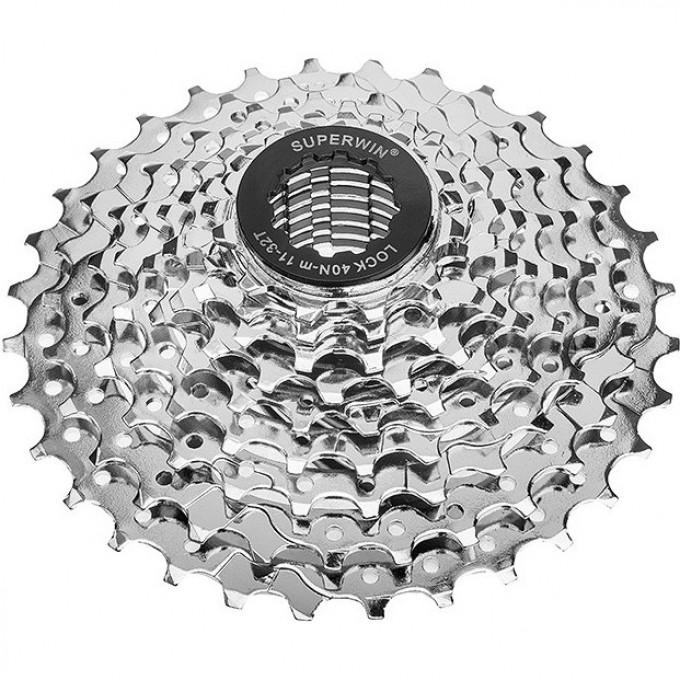 Кассета CS-05 SUPERWIN )11-32 зубца 9 скоростей, хромированная 520094