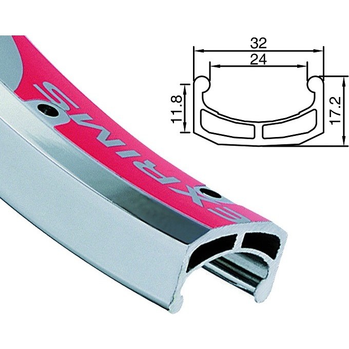 Обод 20" Supra B (Beta) Alexrims 48H двойной серебристый 330022