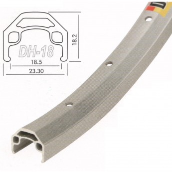 Обод 26" DH-18 Qijian 32H двойной пистонированный, черный