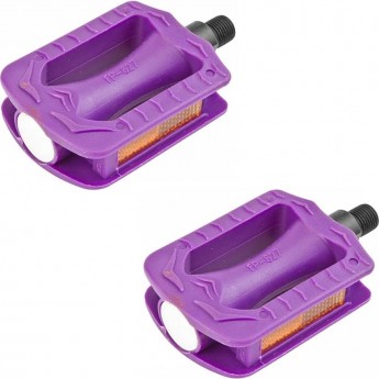 Педали FP-627 Feimin, ось 1/2" со светоотражателями, пластиковые фиолетовые Педали FP-627 Feimin, ось 1/2" со светоотражателями, пластиковые фиолетовые