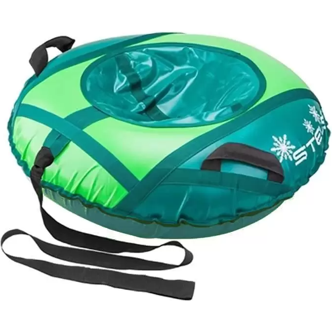 Санки надувные (тюбинг) STELS 110 см тент с камерой, зеленый/салатовый 2007000053980
