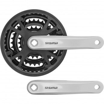 Шатуны CW-XCC-T202GNIBG 22/32/42T 170мм "под ромб", чёрно-серебристые