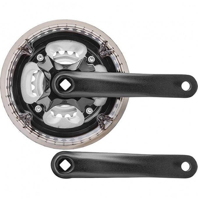 Шатуны HDL-L355 24/34/42Т 170мм "под ромб", чёрно-серебристый 580252