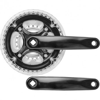 Шатуны HDL-L356 24/34/42Т 170мм "под ромб", чёрно-серебристый