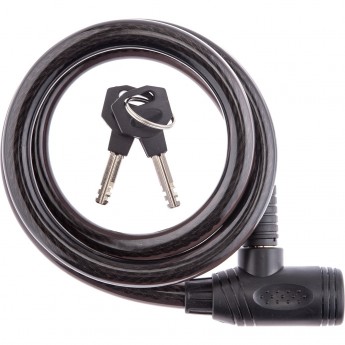 Трос-замок 84318, 15х1200 мм, с ключом, чёрный