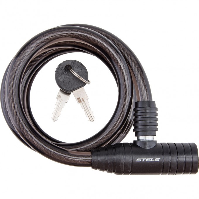Трос-замок STELS 87301, 12х1500 мм, чёрный 540012