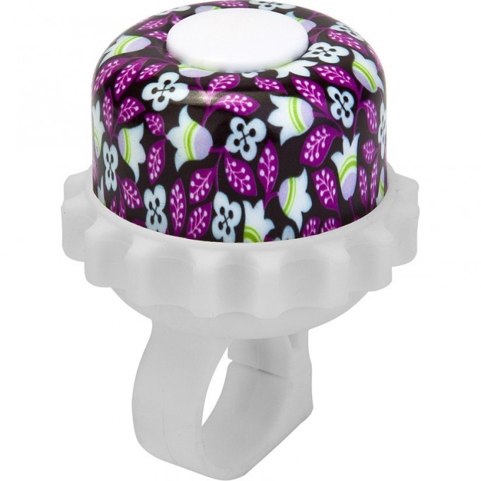 Звонок 23R-08 "Цветы" бело-фиолетовый 210118